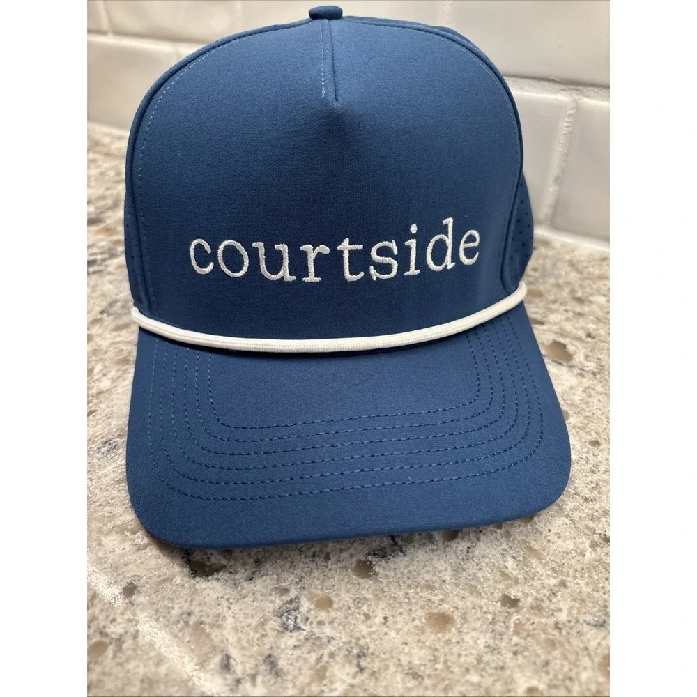 Pickleball Hat Tennis Hat Courtside In Navy Blue w/ Adjustable Size Outdoor